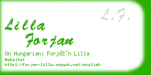 lilla forjan business card